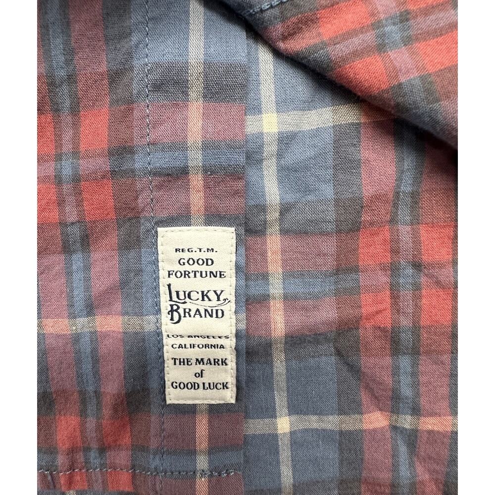 Lucky Brand Saturday Stretch Shirt Mens XXL Button Up Pearl Snap Western Casual - Picture 5 of 10